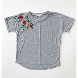 Floral Embroidered T-shirt